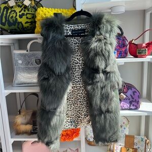 Dana Stein Dark Green Fox Fur Vest 🫒